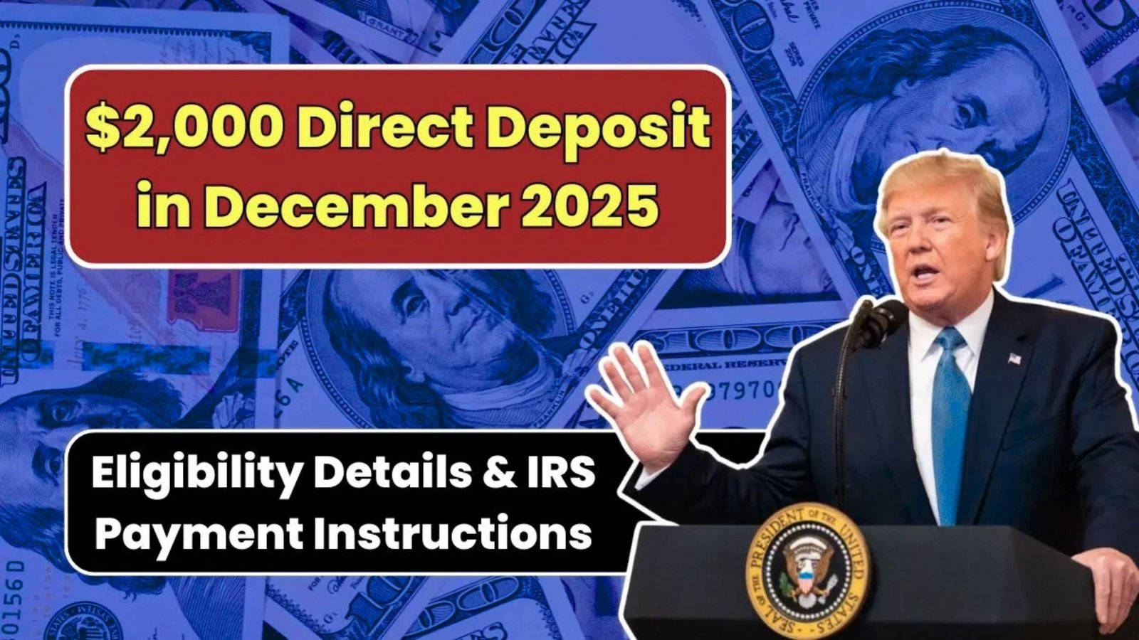 IRS Sets December 2025 $2,000 Direct Deposit Window: Key Eligibility Rules and Payment Steps for U.S. Citizens